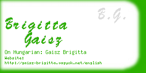 brigitta gaisz business card
